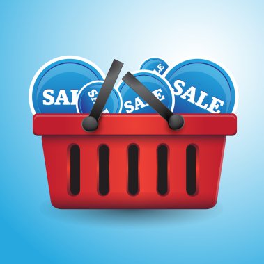 Shopping basket and sales clipart