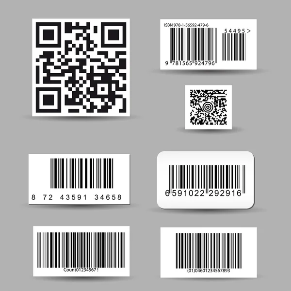 Conjunto de etiquetas de código de barras Vetores De Bancos De Imagens