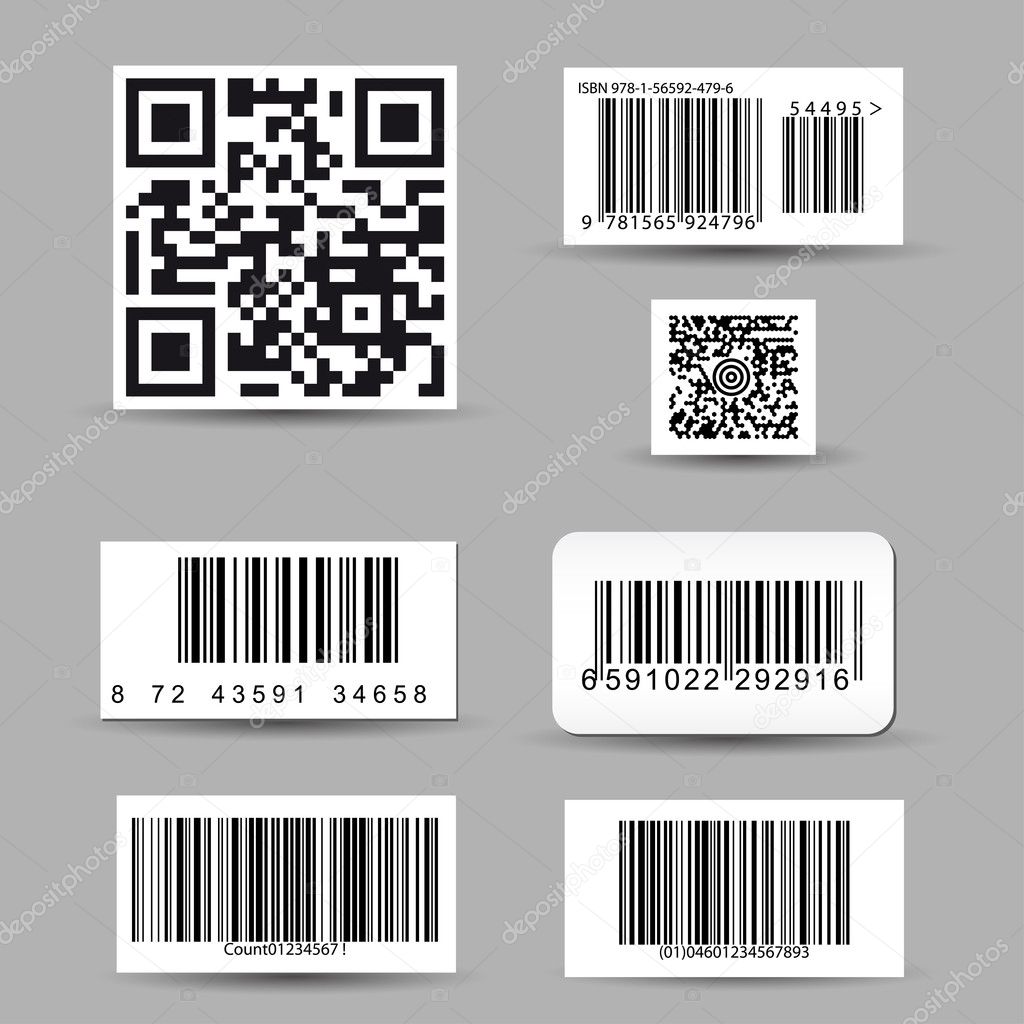 Set Of Barcode Labels Stock Vector Grounder 11779056