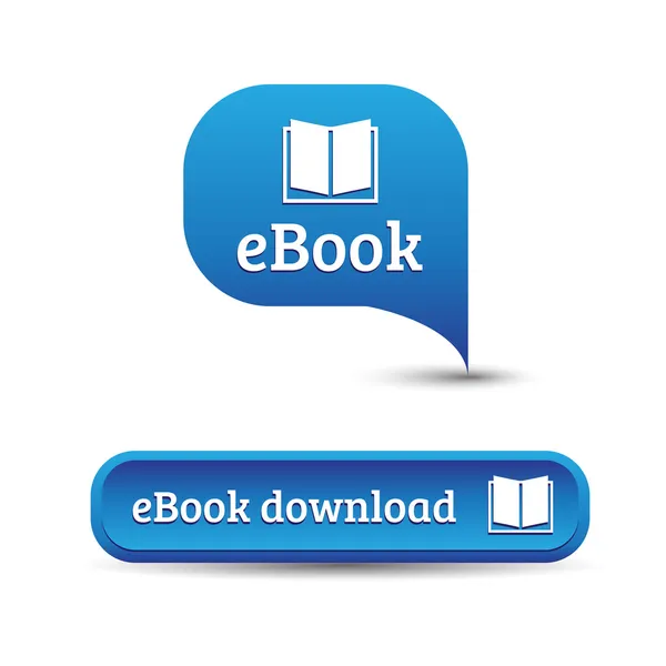 Bouton icône Ebook — Image vectorielle