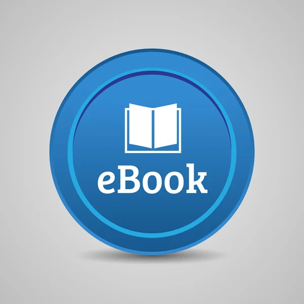 Botón icono de libro electrónico — Archivo Imágenes Vectoriales