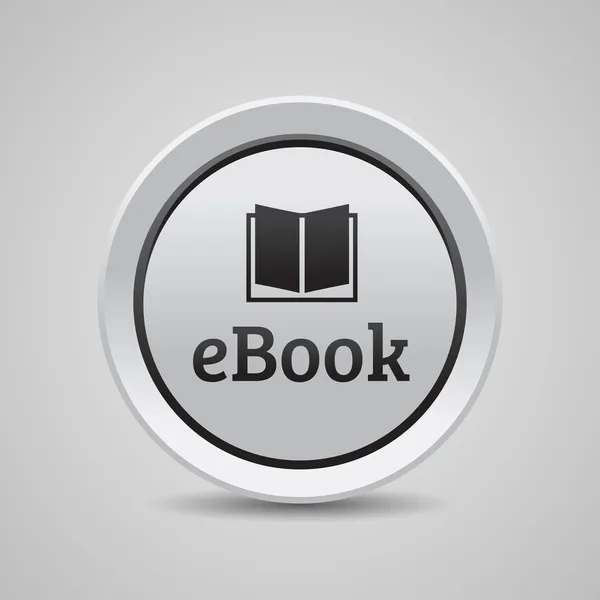 EBook ikonen knapp — Stock vektor