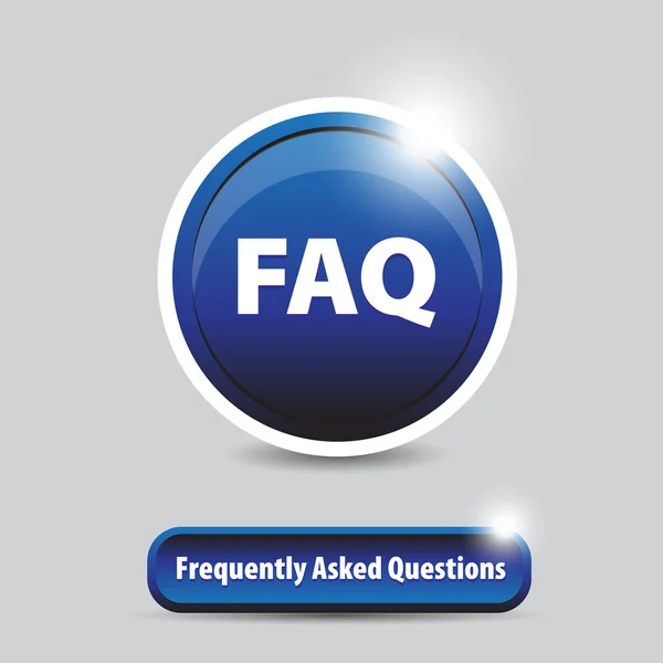 FAQ knop — Stockvector