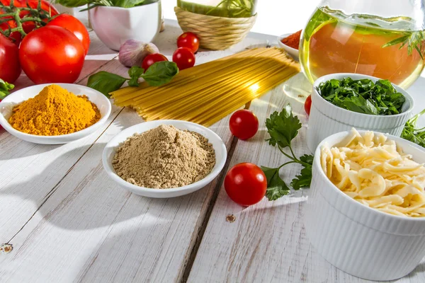 Ingredientes y sabores de la cocina italiana —  Fotos de Stock