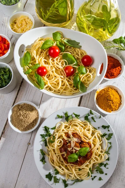 Cena nello stile della cucina italiana — Foto Stock