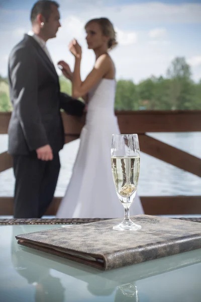 Celebrazione del matrimonio Champagne — Foto Stock