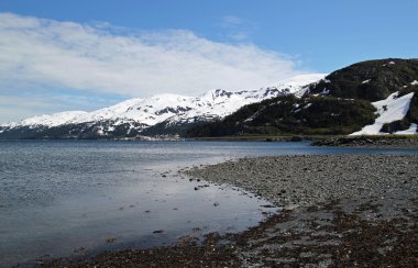 Yaz aylarında Whittier alaska doğru bakıyor