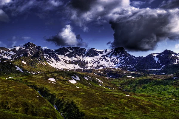 Talkeetna góry od Przełęczy hatcher — Zdjęcie stockowe