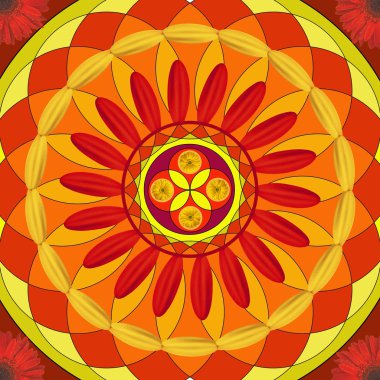çiçek mandala çizimi - kutsal çember