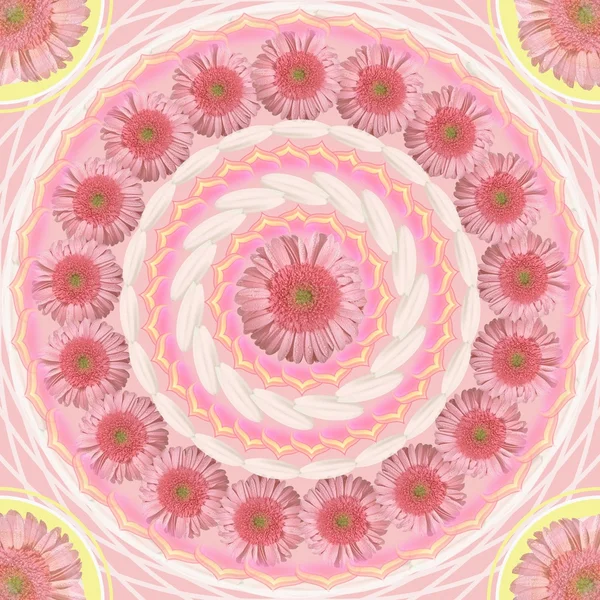 Disegno floreale Mandala - Cerchio Sacro — Foto Stock