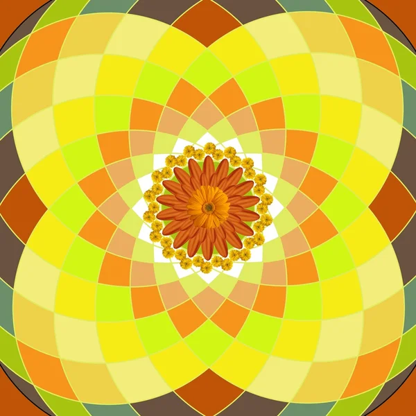 Rysowanie mandali geometryczne - święte koło — Zdjęcie stockowe