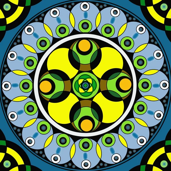 Dibujo geométrico mandala - círculo sagrado — Foto de Stock