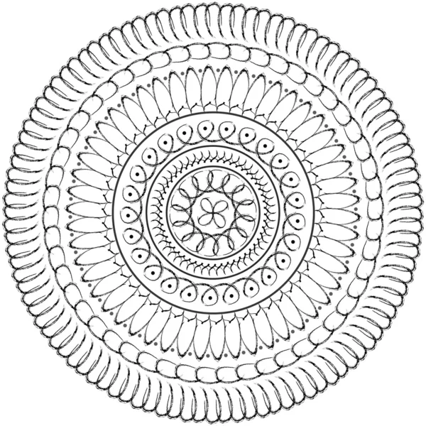 Geometriska mandala teckning - heliga cirkeln — Stockfoto