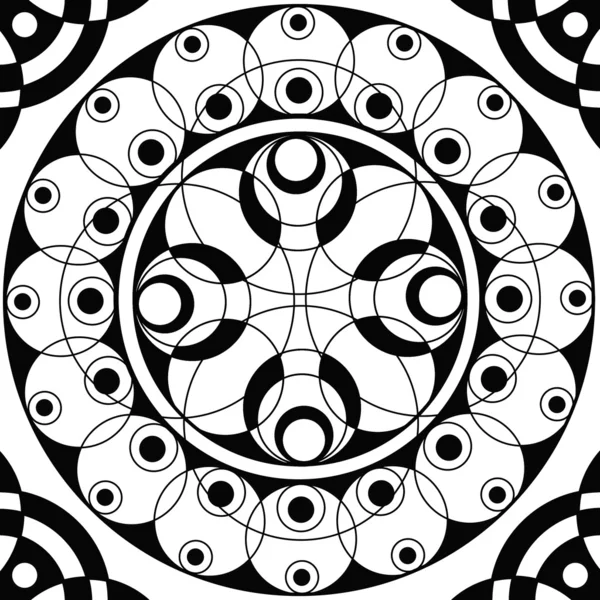 几何曼荼罗绘图-神圣圈子 — 图库照片