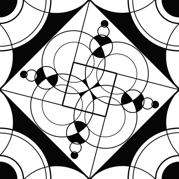 几何曼荼罗绘图-神圣圈子 — 图库照片