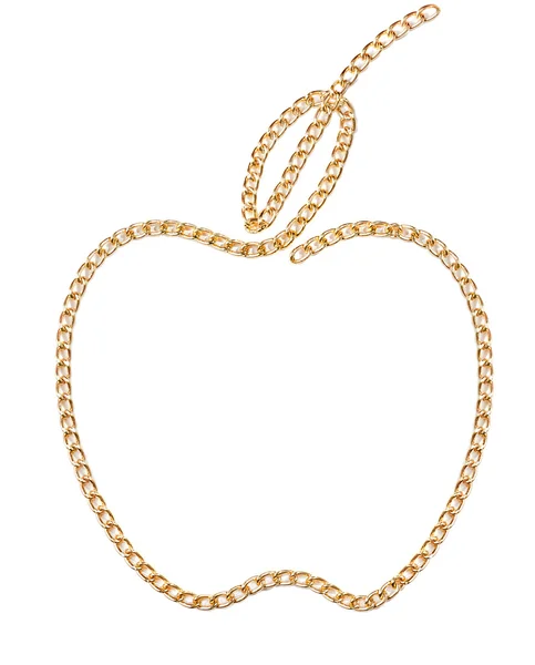 Goldene Apfelkette — Stockfoto
