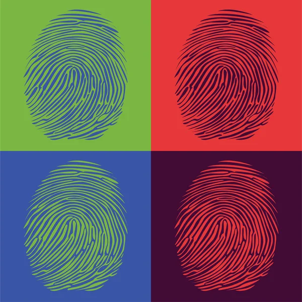 Fingerprints detailed — Stock Vector
