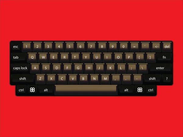 コンピューターのキーボードのレイアウト — ストックベクタ