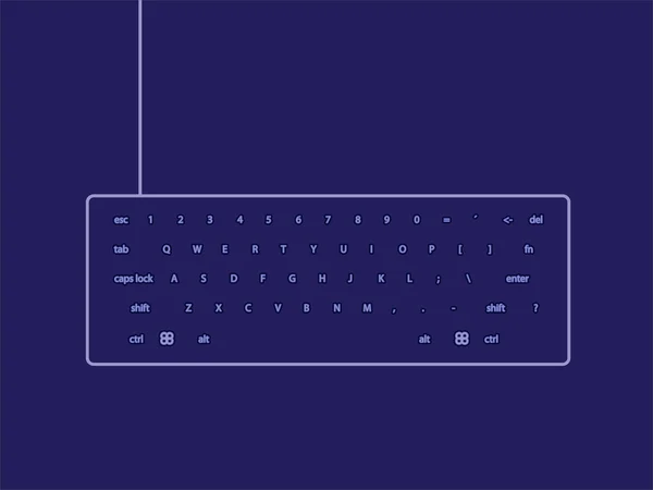 计算机键盘布局 — 图库矢量图片