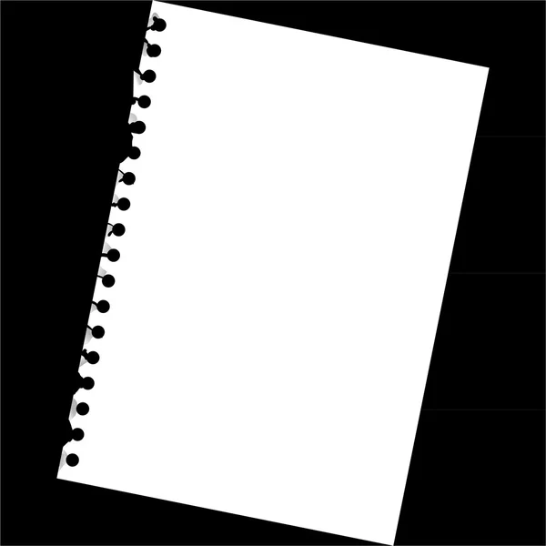 Papel de bloco de notas em branco —  Vetores de Stock