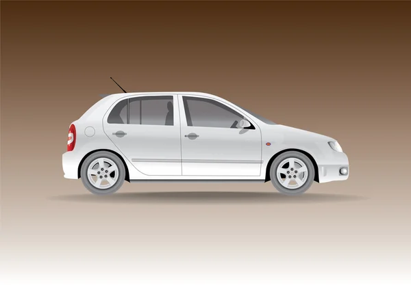 Samochód z boku - realistyczne ilustracja — Wektor stockowy
