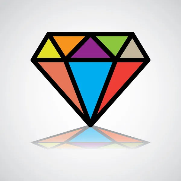 Símbolo de diamante — Vetor de Stock