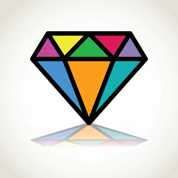 Símbolo de diamante — Vector de stock
