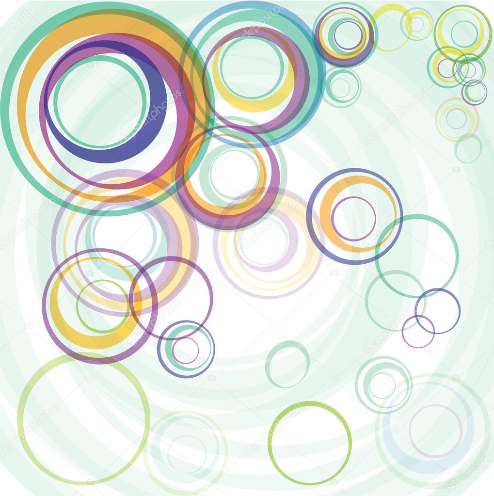 Abstract color transparent circles