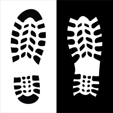 Shoe print illustration clipart