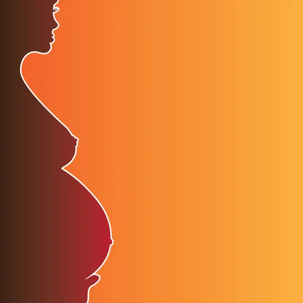 Беременная голая женщина — стоковый вектор