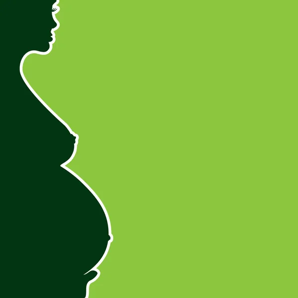 Donna nuda incinta — Vettoriale Stock