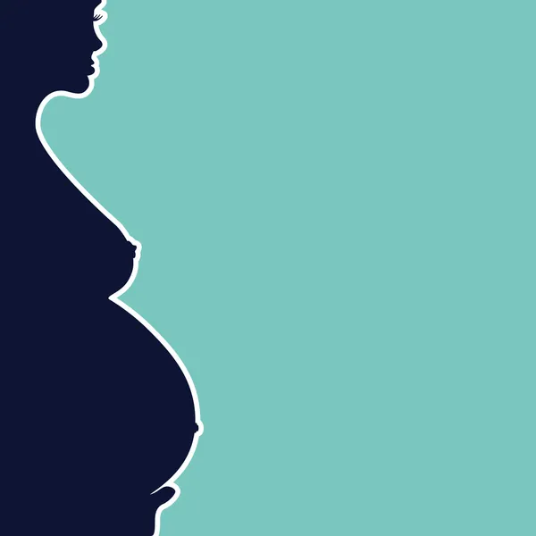 Schwangere nackte Frau — Stockvektor