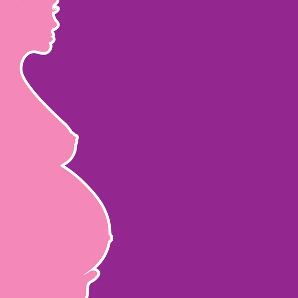 Femme nue enceinte — Image vectorielle