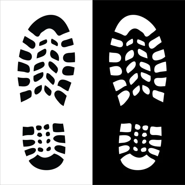 Shoe print illustration — Stock Vector