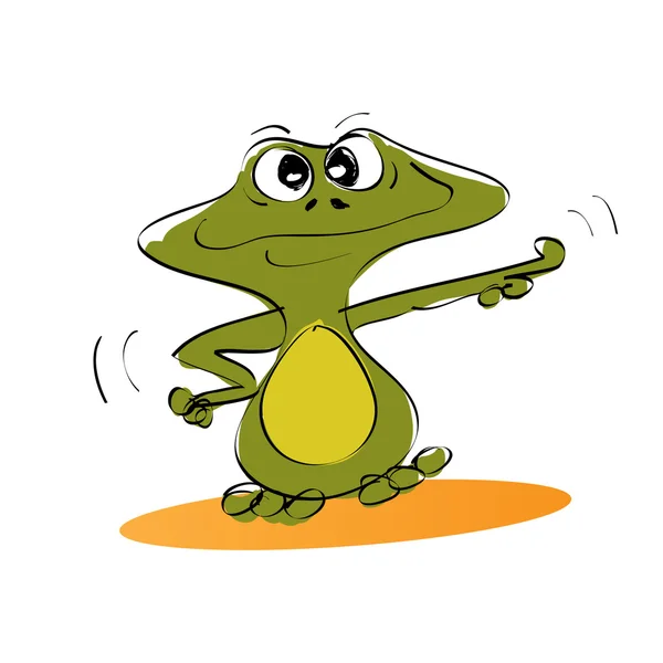 绿色的小青蛙 — 图库矢量图片