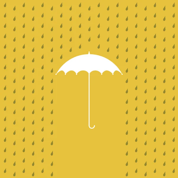 Regen auf einen Regenschirm — Stockvektor