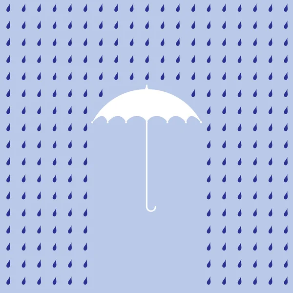 Regen auf einen Regenschirm — Stockvektor