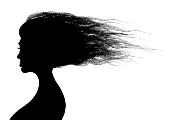 Красива жінка волосся — стоковий вектор