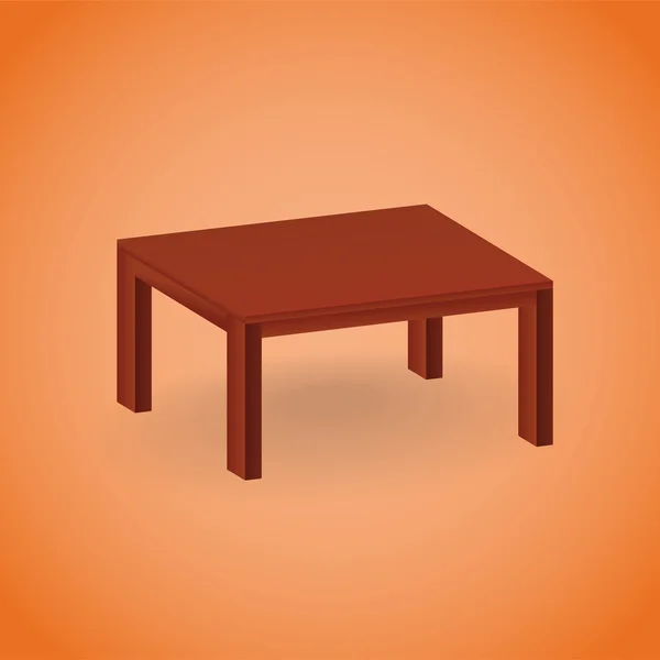 Изометрический пустой деревянный стол — стоковый вектор