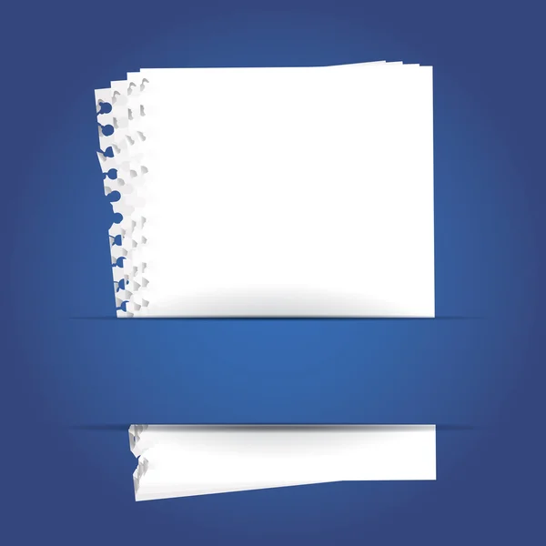 Kağıtları ile mavi arka plan — Stok Vektör