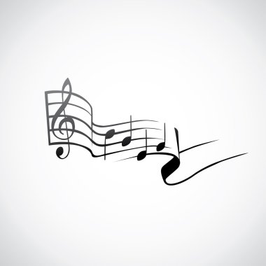 G key and notes clipart