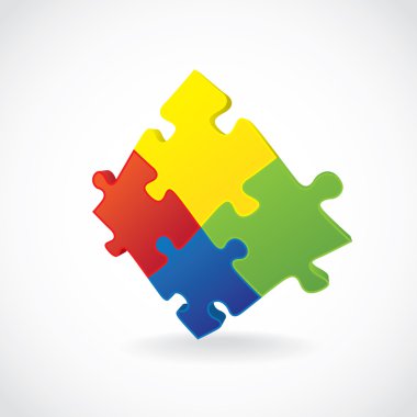 4 pieces of puzzle clipart