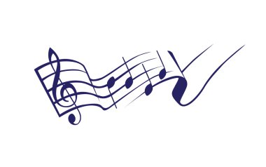 G key and notes clipart