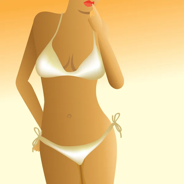 Chaud femme corps en bikini — Image vectorielle