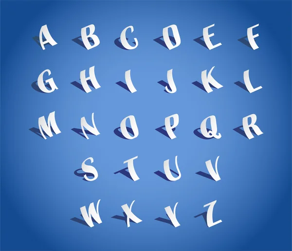 Alphabet font, cut of paper — Stock Photo, Image