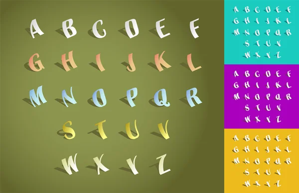 Uppsättning av alfabetet typsnitt — Stockfoto