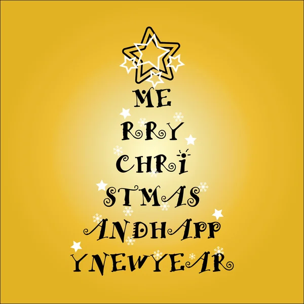 Árbol de Navidad del texto —  Fotos de Stock