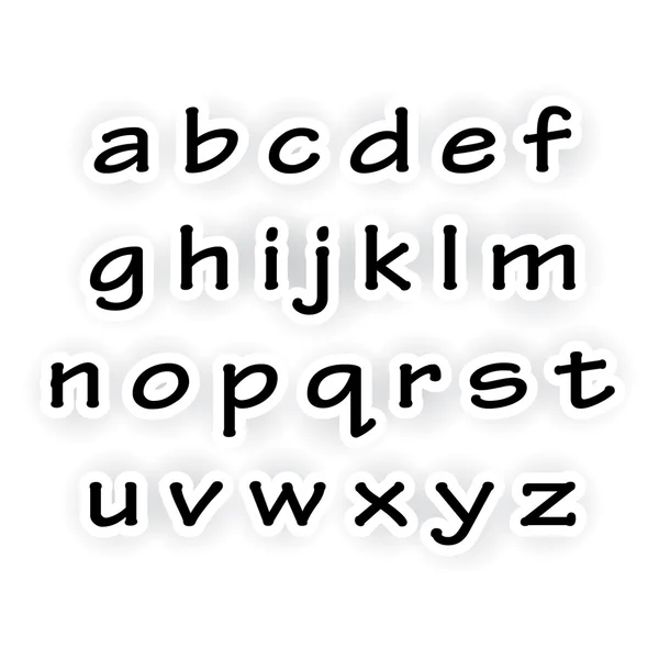 Шрифт бумажного алфавита — стоковое фото