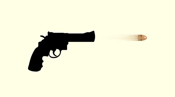 Gun bränning kula — Stockfoto