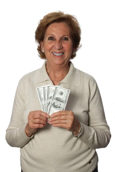 stock image Woman with money